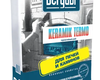 фото Клей термостойкий для печей "Керамик Термо" (Бергауф), 25 кг