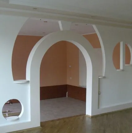 Фото №0 Монтаж арок,ниш,коробов из гипсокартона