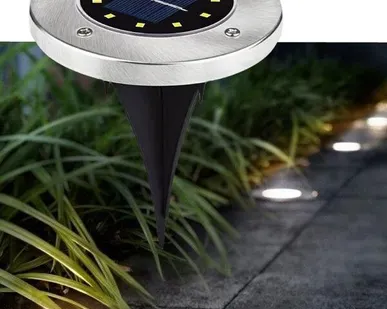 фото Светильник светодиодный садовый 8SMD бел. 12х12х13 на солнечн. батарее аккум. AA 500мА КОСМОС KOC_SOL105