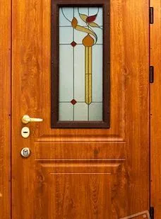 фото Дверь входная бронированная STRAG Lattise ВИТРАЖ для частного дома