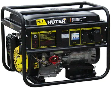 фото Генератор бензиновый 64/1/28 Huter DY8000LХ-3, 380 В, 6.5 кВт, электростартер