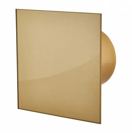 Фото №0 MM-P 06 стекло квадрат золото 5,5Вт d100 малошумный вентилятор с обратным клапаном MMotors JSC