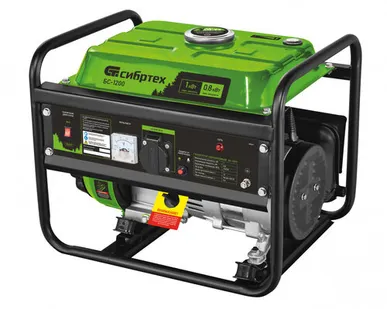 фото Бензиновый генератор СИБРТЕХ БС-1200 1 кВт