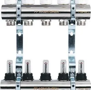 фото Коллекторная группа с расходом. в сборе, 3 выхода PF 1"*3/4"М(3) MB 800.3