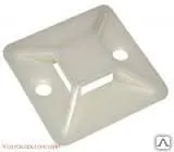 фото Площадка самоклеющаяся 20х20мм под хомуты, белая (уп.100шт)