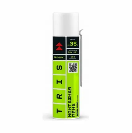 Фото №0 Пена монтажная бытовая PRO-OPTIMA ПМ06 1000 мл летняя TRIS