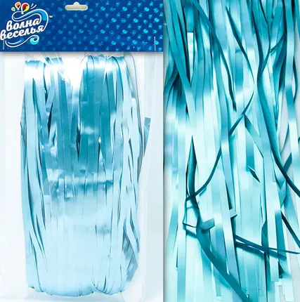 Фото №0 Занавес Дождик, Голубой, Матовый, 100*200 см