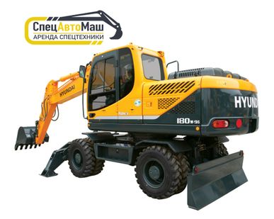 фото Аренда полноповоротного экскаватора-погрузчика Hyundai 140W