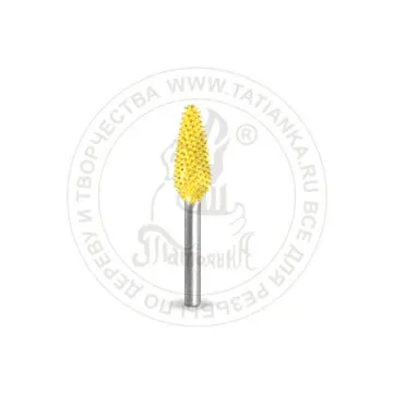 Фото №0 18BUD14-40 - бутон, Ø хвостовика 3,2мм, Ø фрезы 6,35мм, L фрезы 19,05мм (мелкий/желтый)
