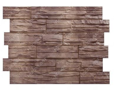 фото Фасадная панель Holzplast Wandstein Скол, коричневый