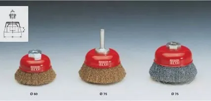 Фото №0 Щетки из гофрированной стальной проволоки для использования на углошлифмашинах