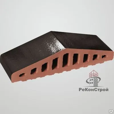 Фото №0 Профильный кирпич для ограждений "Ониксовый черный"