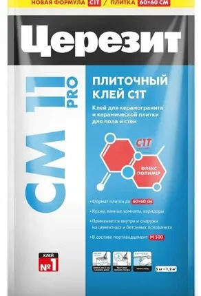 Фото №0 Клей СМ 11/5 Plus для керамогранита и керамической плитки для пола и стен Церезит