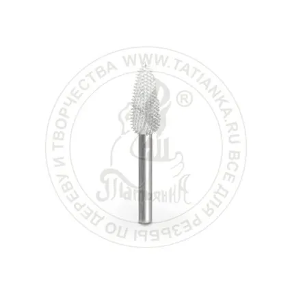 Фото №0 18BUD14-32 - бутон, Ø хвостовика 3,2мм, Ø фрезы 6,35мм, L фрезы 19,05мм (ex-fine/белый/сверхтонкий)