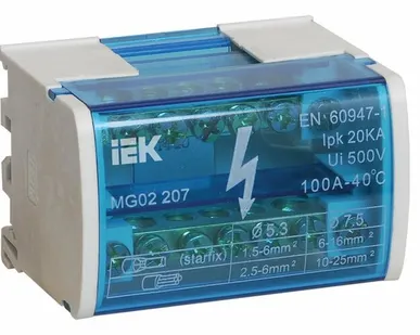 фото Шина IEK ШНК 2х7 L+PEN (YND10-2-07-100)