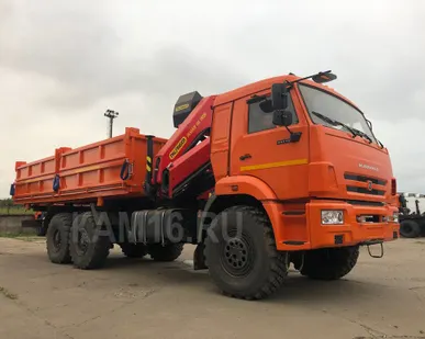 фото КАМАЗ 43118 самосвал с кран манипулятором КМУ Инман ИМ 150 N НОВЫЙ