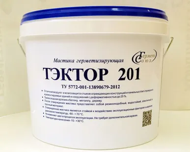 фото Мастика для межпанельных швов Тэктор 201 белая 16,5 кг! Выгодно