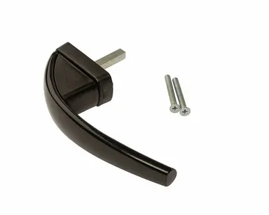 фото Ручка оконная Internika "Весна" алюминиевая 37 мм 45° + 2 винта 5х45 черный RAL9005