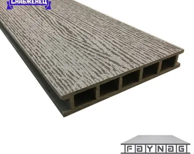 фото Террасная доска из ДПК Faynag "Stelo" цвет: Венге, 152x24 мм (цена м2)