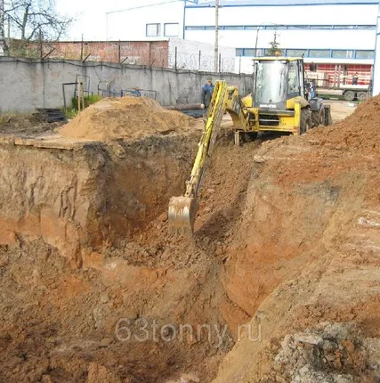 Фото №0 Разработка котлована экскаватором