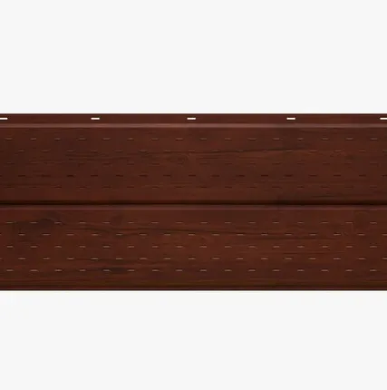 Фото №0 Сайдинг Потолочно-фасадная панель «Софит» перфорированный покрытие античный дуб Россия, 0.45-0.5 мм