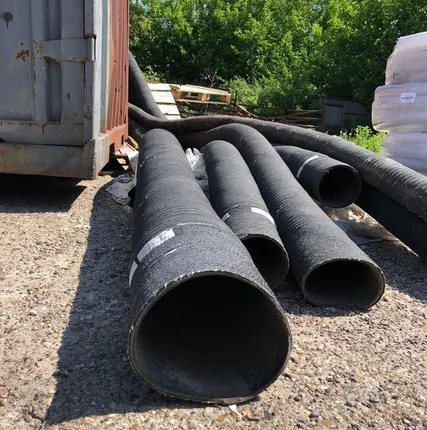 Фото №0 РУКАВ НАПОРНО-ВСАСЫВАЮЩИЙ Б-2-200-5-У ГОСТ 5398-76, РЕЗИНОВЫЙ ГОФРИРОВАННЫЙ ШЛАНГ МБС 200ММ