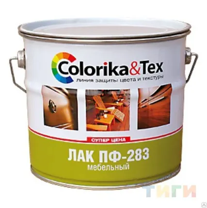 Фото №0 Лак ПФ-283 глянцевый "Colorica&amp;Tex" 2,7л