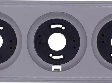 фото Рамка 3-х постовая пластик титан Bironi BF1-630-26