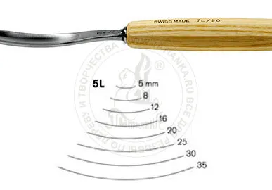 фото № 5L/20 Полукруглые полуклюкарзы Pfeil, для резьбы по дереву