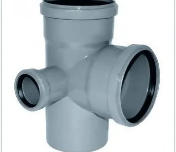 фото Канализационная Крестовина одноплоск. ПОЛИТРОН 110/110/110/110 87 град.