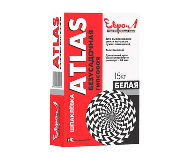 фото Шпаклевка гипсовая Евро-Л ATLAS безусадочная 15кг