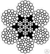 фото Канат стальной с металлическим сердечником 28 мм DIN3064