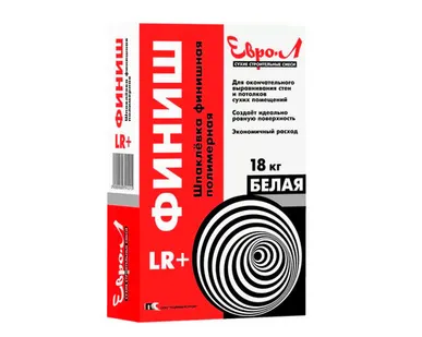 фото Шпаклевка полимерная Евро-Л ФИНИШ белая 18кг