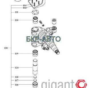 фото Ремкомплект шкворня на сторону GIGANT 709317926
