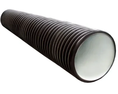 фото Труба гофрированная чёрная 400/343 мм, L=3м, в канаву, на заезд, С РАСТРУБОМ