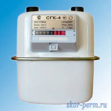 Фото №0 Счетчик газа СГК-4 NPM (Владимир) б/адаптор./ВОРОНЕЖ М30*2