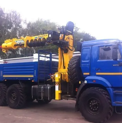 Фото №0 КМУ КАМАЗ 43118-3090-46+SOOSAN SCS866 в.у. + буровая уст.. + борт сталь 6.2