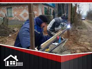 фото Установка стяжки на калитку вверх, труба 40х20 на сварке