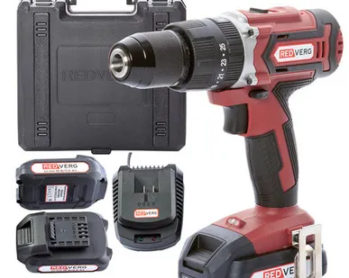 фото дрель-шуруповерт ударная REDVERG RD-IS18/U 18В 45Нм Li-Ion 2Ач 2 АКБ
