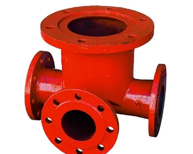 фото Тройник фланцевый с пожарной подставкой ППТФ отросток 200мм стальной