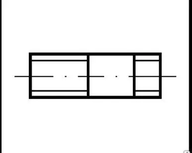 фото Сгон без сбора (1 станд. дл.резьба +1кор.левая резьба) dy 50 внеш. диам.60