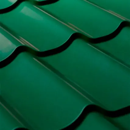 Фото №0 Металлочерепица Супер Монтеррей 0,45 мм Зеленый мох