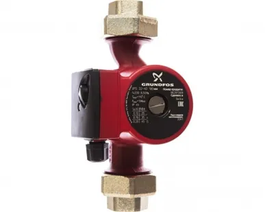 фото Насос циркуляционный Grundfos UPS 32-40 с гайками