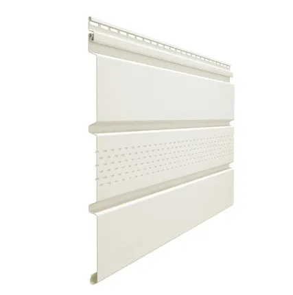 Фото №0 Софит с центральной перфорацией для сайдинга, серия Premium (цвет пломбир)