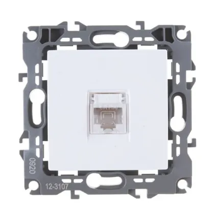 Фото №0 ЭРА Розетка компьютерная Эра12 12-3107-01 RJ45 белая Б0014723 ЭРА