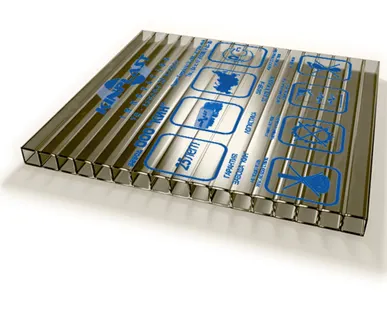 фото Сотовый поликарбонат KINPLAST Бронза 8 мм (2,1*6 м)