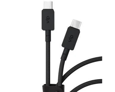 фото Дата-кабель "vlp" Nylon Cable USB C - USB C, 100W, 2м, черный