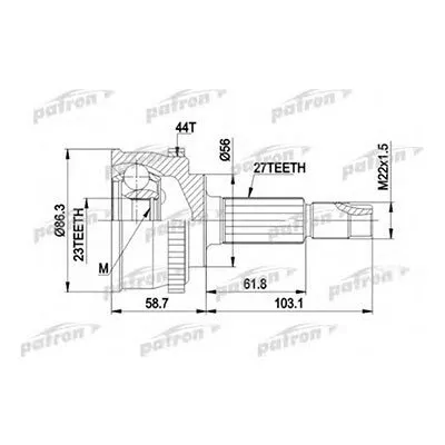 Фото №0 Patron ШРУС наружный 27x56x23 Nissan Primera 02 ор 39211AU325 Patron PCV1508