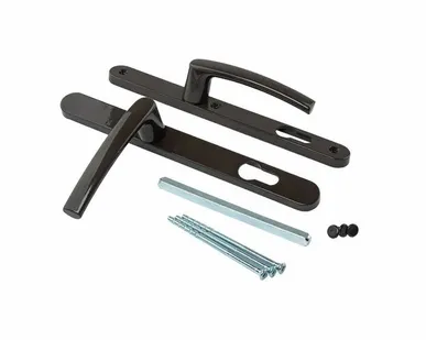 фото Гарнитур нажимной с подпружиниванием Mezut 25/92 (3 винта) корич. RAL8019