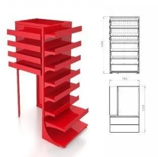 фото Прикассовая зона для одностоящего кассового бокса АВЕНЮ, арт. ПЗ1-3,3